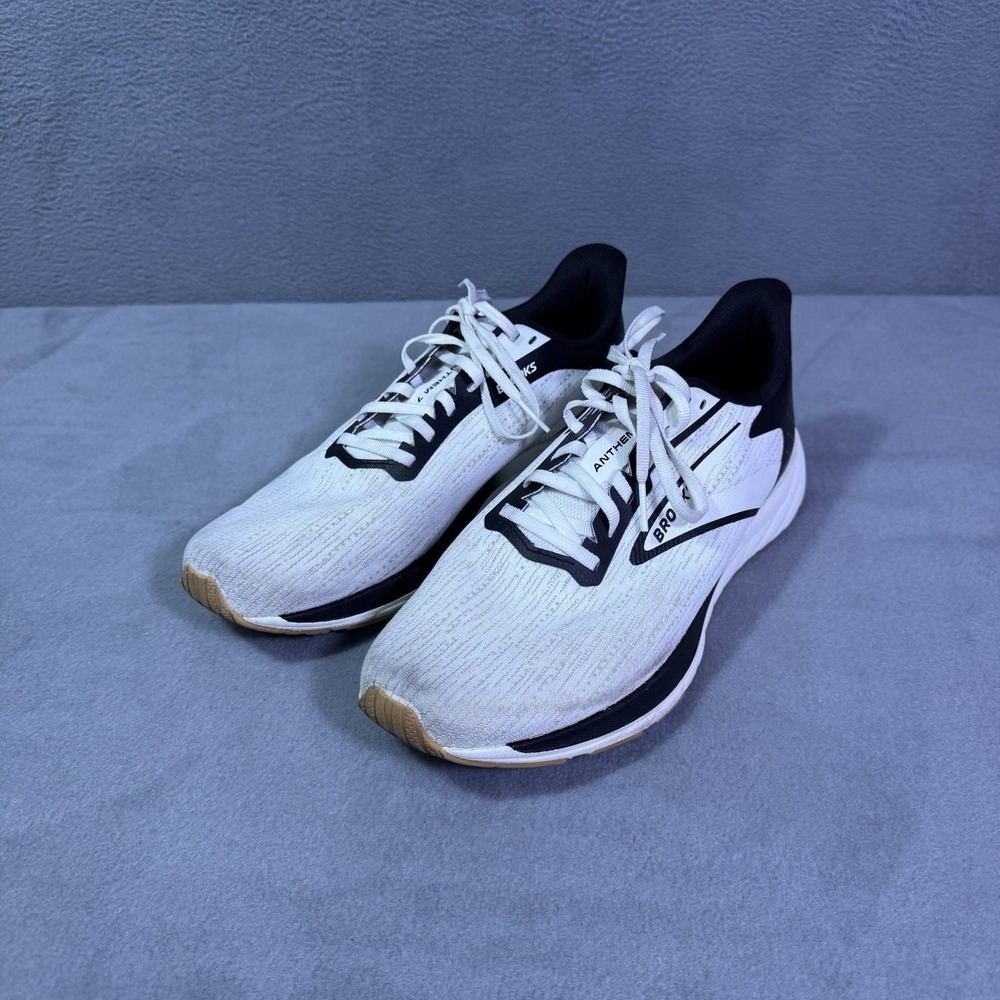 Brooks Anthem 7 Shoes Mens 10.5 D White Black Running Sneakers 110439